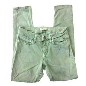 Mavi Jeans Womens Sz 1 Petite 24x24 Alexa Mid Rise Skinny Mint Light Green Denim